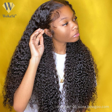 Factory Price  Wig Lace Front Human Hair For Women 4x4 Lace Closure Brazilian Remy Hair Curly Human Hair Wig